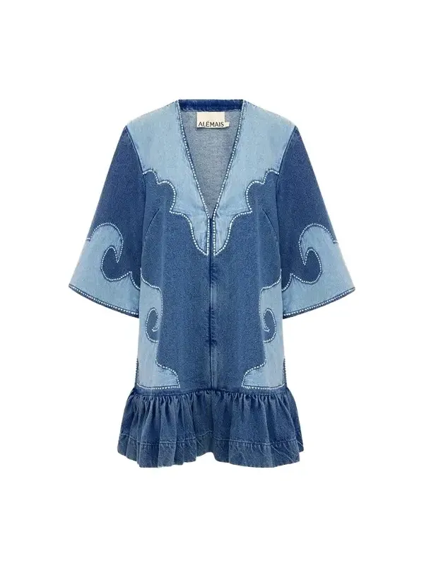Women's Jesse Appliqué Denim Mini Dress Women's Jesse Appliqué Denim Mini Dress