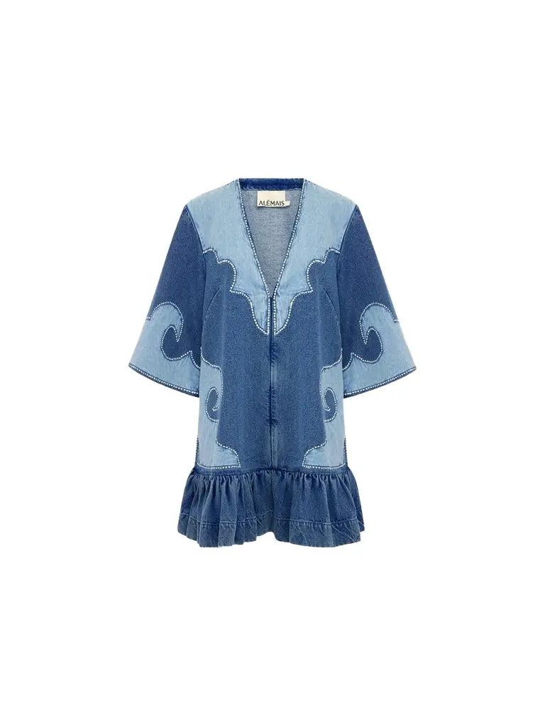 Women's Jesse Appliqué Denim Mini Dress Women's Jesse Appliqué Denim Mini Dress