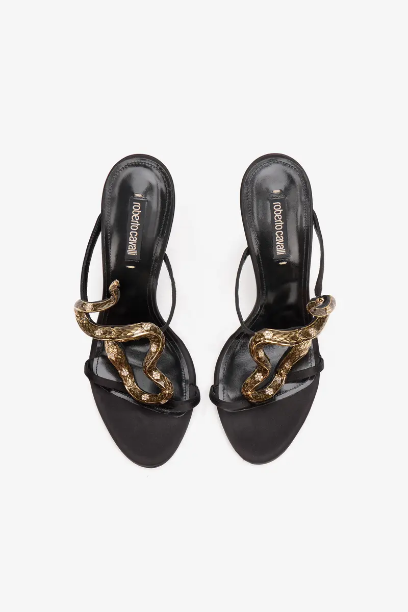 Roberto Cavalli Leather sandals with jewel snake detail | Thumbnail 4 Roberto Cavalli Leather sandals with jewel snake detail | Thumbnail 4