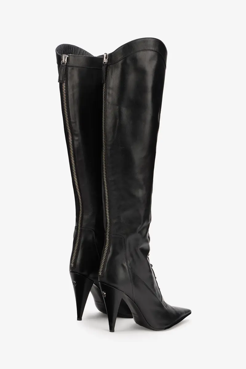 Roberto Cavalli Black Leather High Heel Boots | Thumbnail 3 Roberto Cavalli Black Leather High Heel Boots | Thumbnail 3