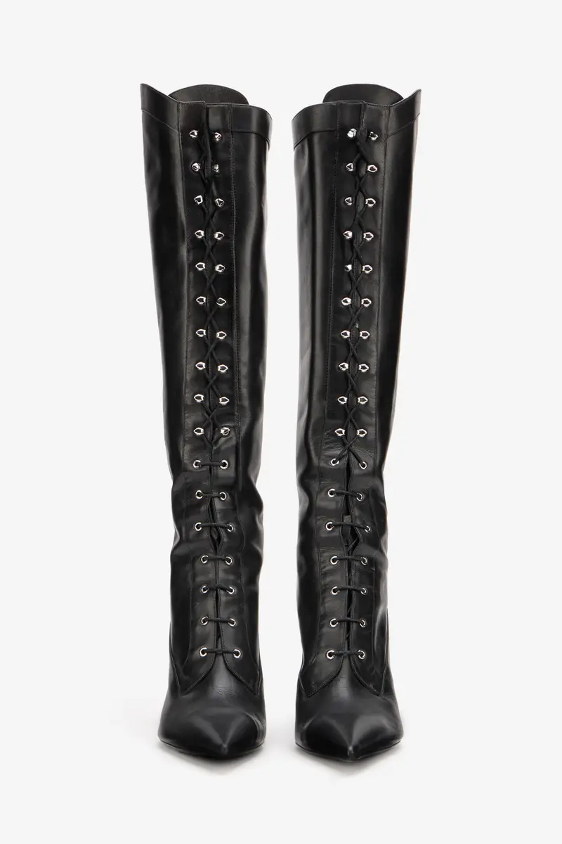 Roberto Cavalli Black Leather High Heel Boots | Thumbnail 4 Roberto Cavalli Black Leather High Heel Boots | Thumbnail 4