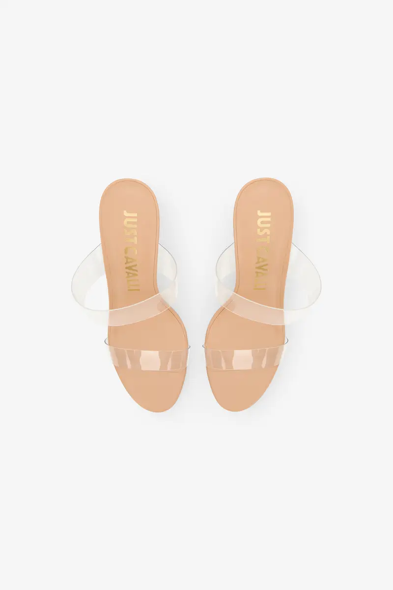 Roberto Cavalli Nude Mules With Geometric Heel | Thumbnail 4 Roberto Cavalli Nude Mules With Geometric Heel | Thumbnail 4