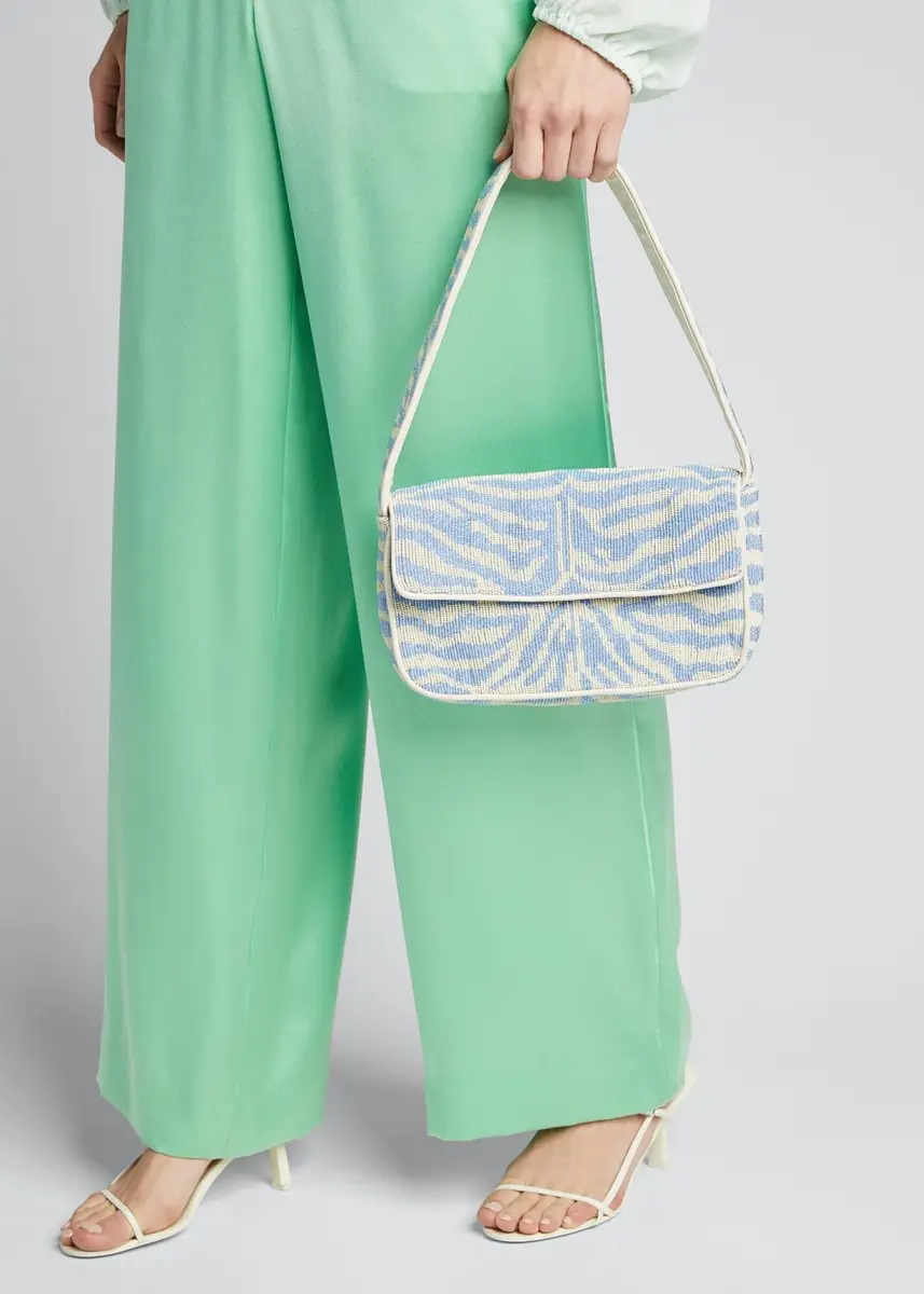 Staud Tommy Two-Tone Beaded Shoulder Bag | Thumbnail 2