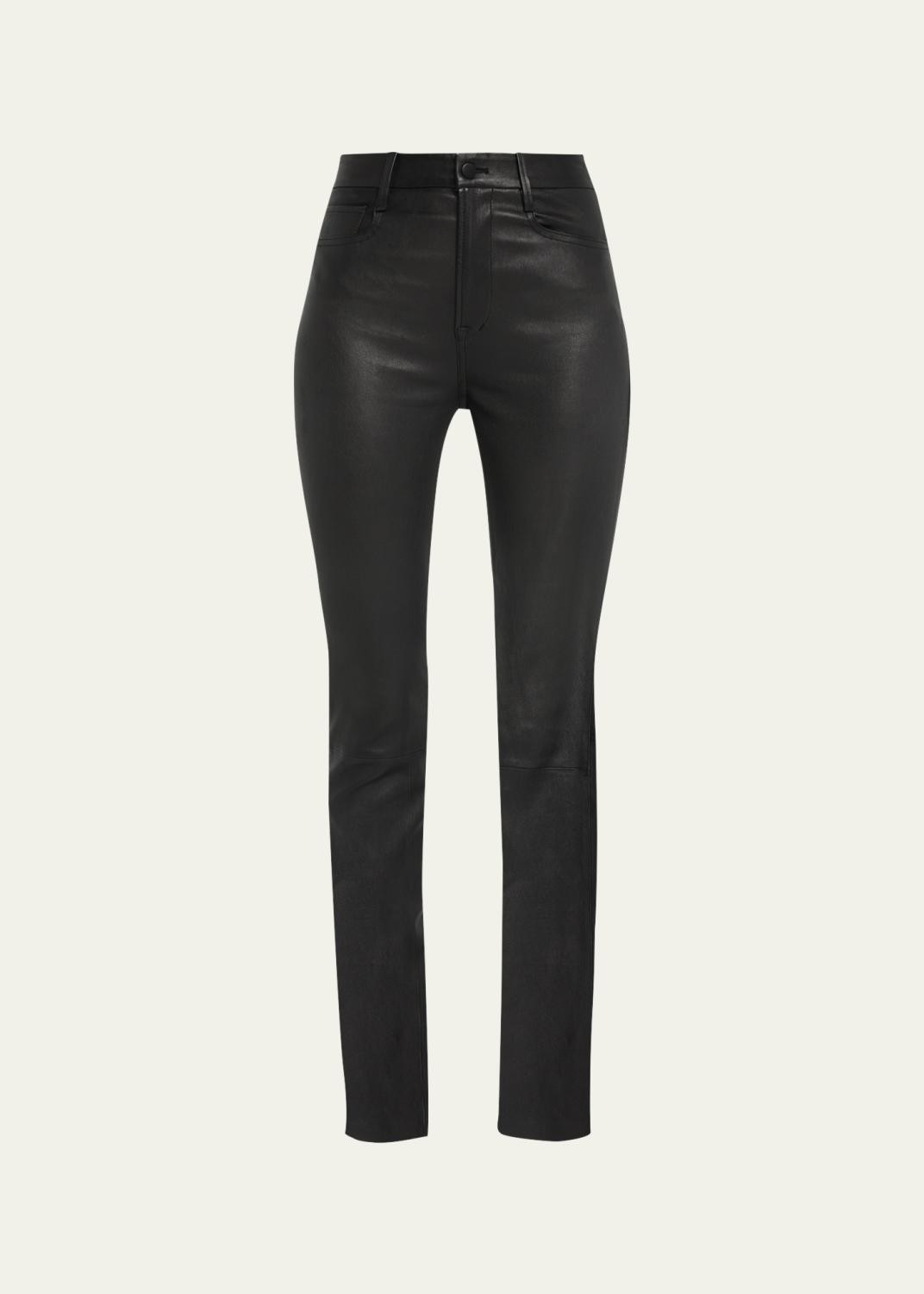 Vince Bootcut Stretch Leather Pants