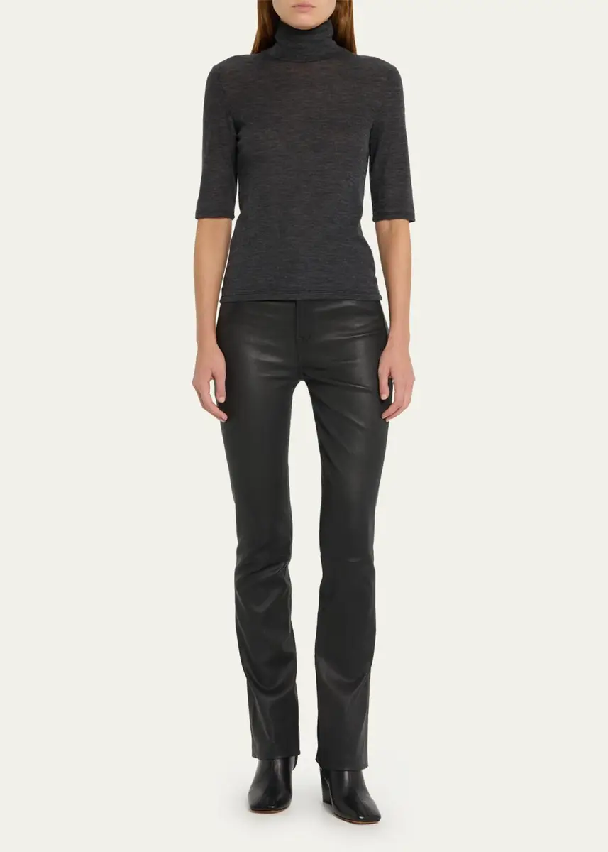 Vince Bootcut Stretch Leather Pants | Thumbnail 2 Vince Bootcut Stretch Leather Pants | Thumbnail 2