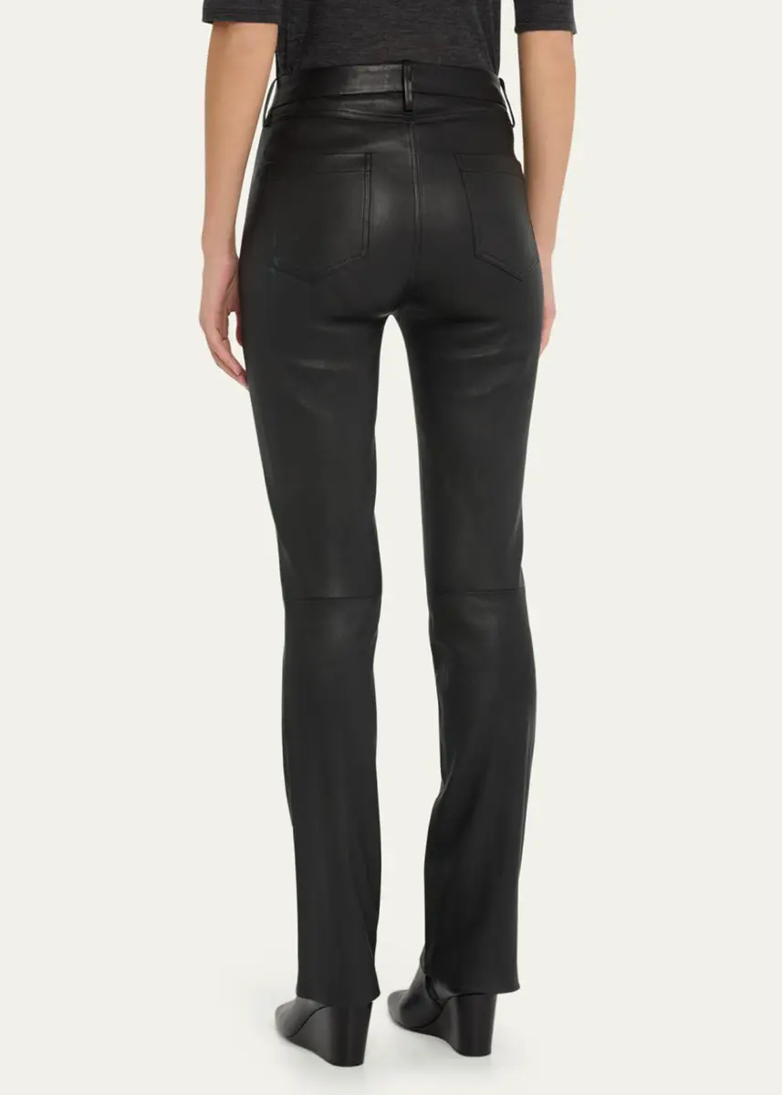Vince Bootcut Stretch Leather Pants | Thumbnail 3 Vince Bootcut Stretch Leather Pants | Thumbnail 3