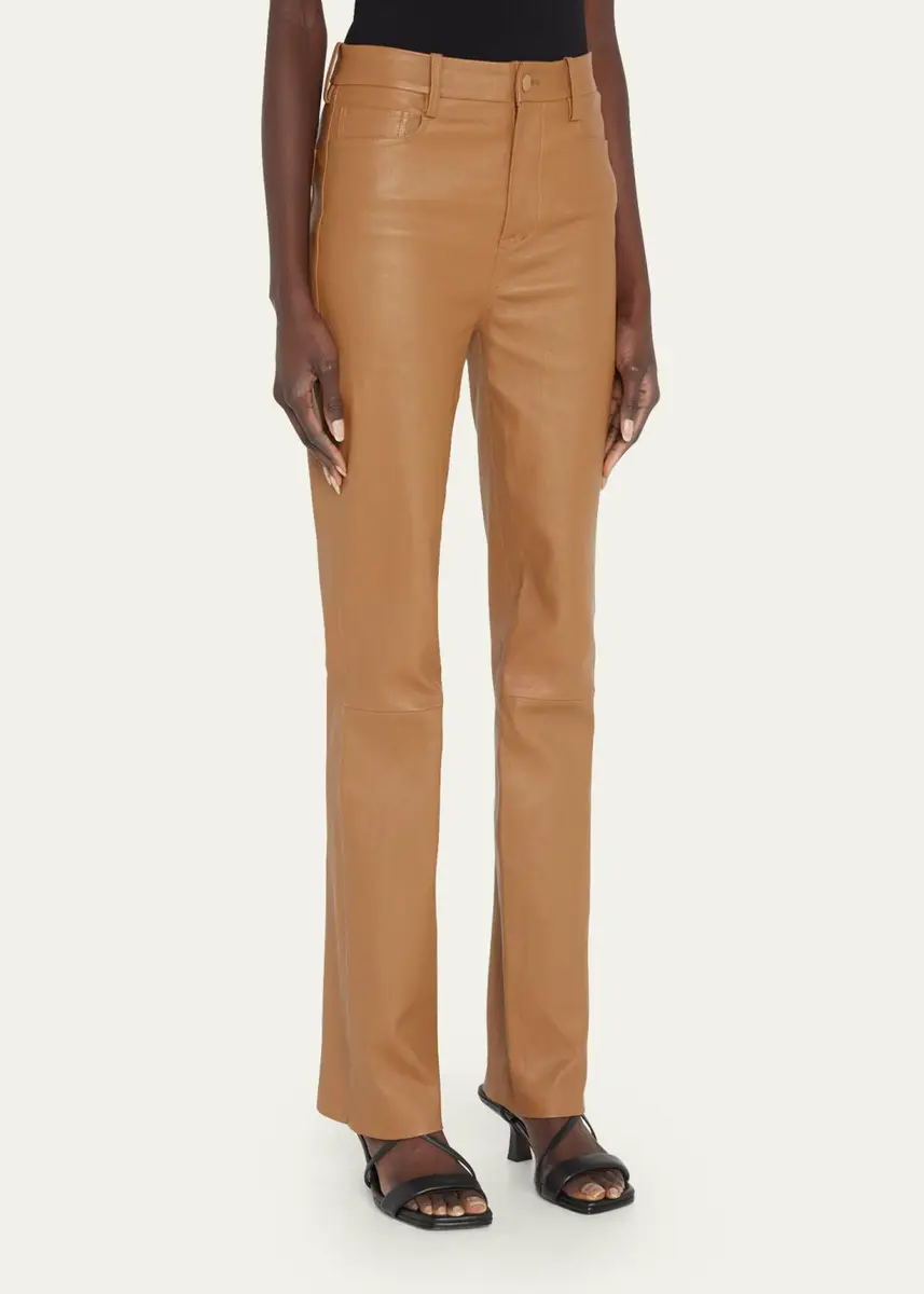Vince Bootcut Stretch Leather Pants | Thumbnail 8 Vince Bootcut Stretch Leather Pants | Thumbnail 8