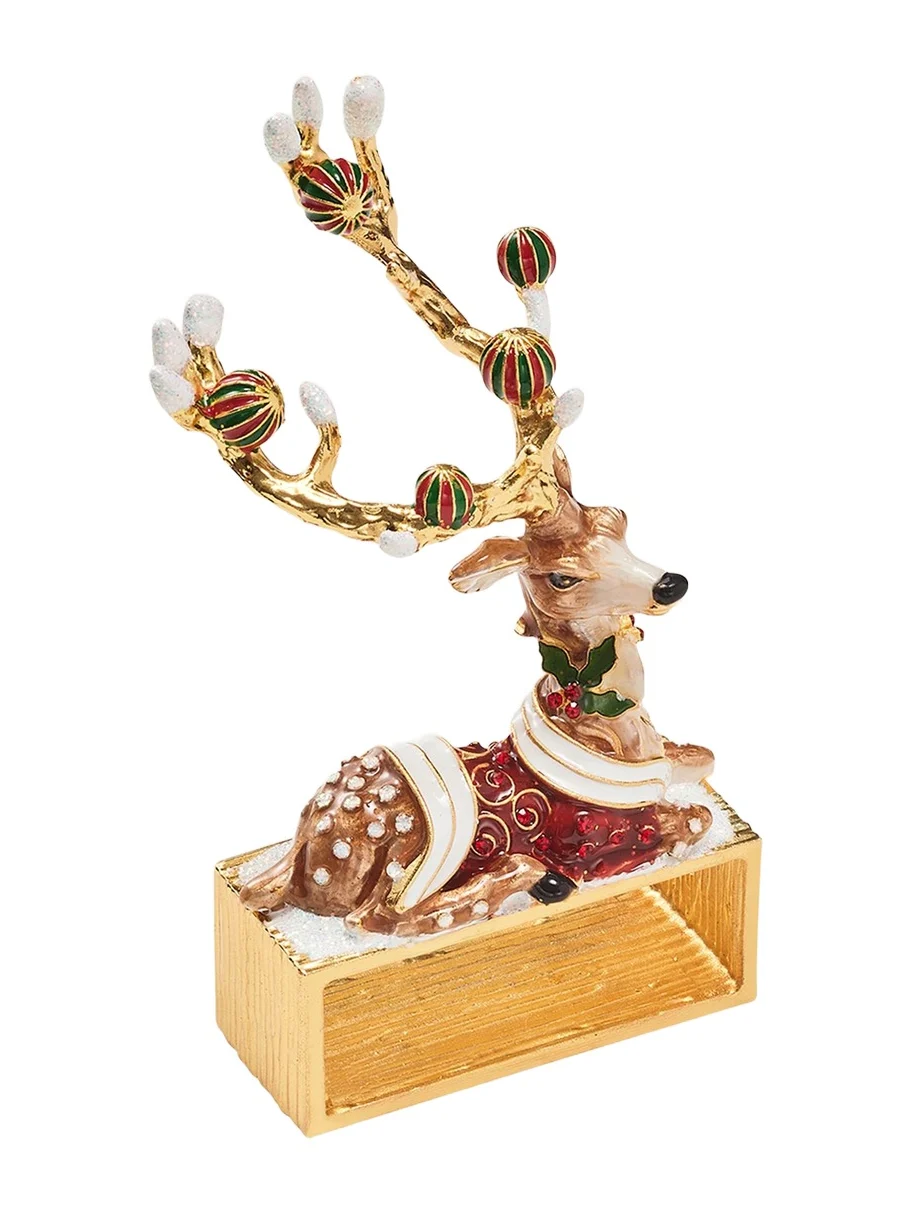 Kim Seybert Blitzen Christmas Napkin Rings, Set of 4