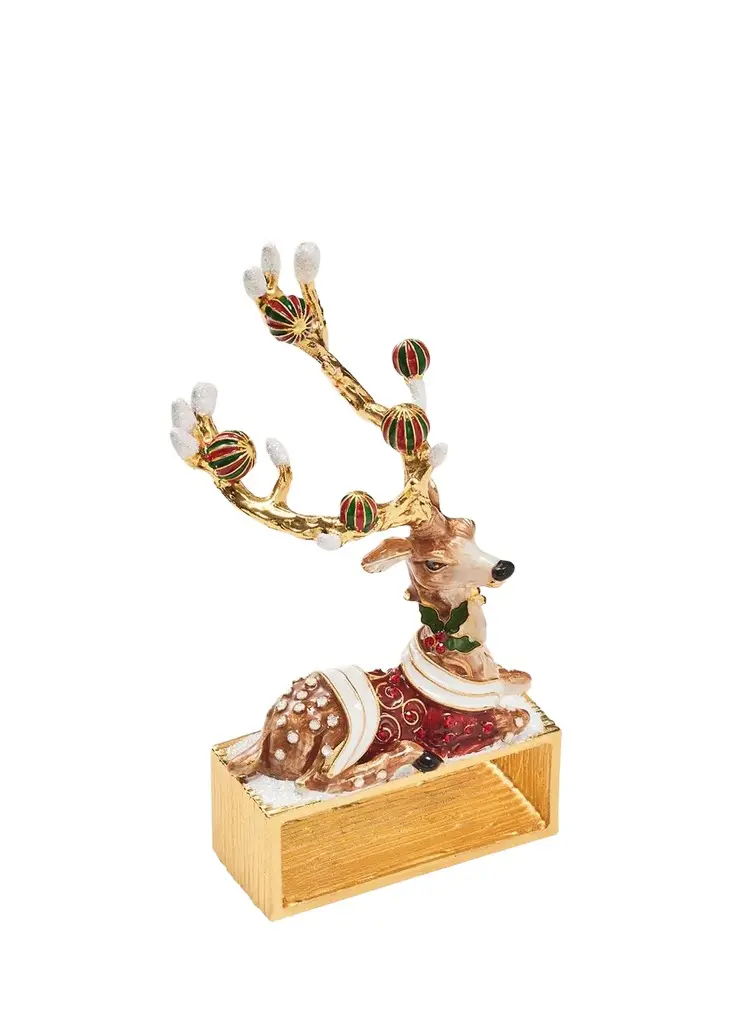 Kim Seybert Blitzen Christmas Napkin Rings, Set of 4
