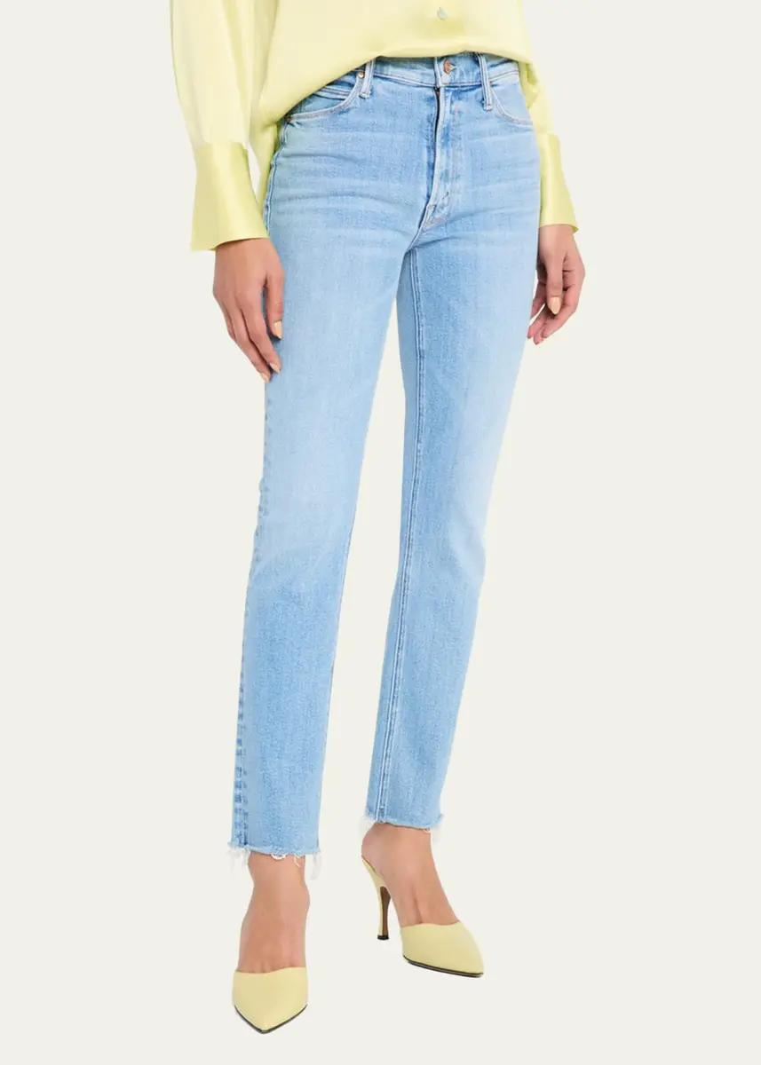 Mother The Mid-Rise Dazzler Ankle Fray Jeans | Thumbnail 4 Mother The Mid-Rise Dazzler Ankle Fray Jeans | Thumbnail 4