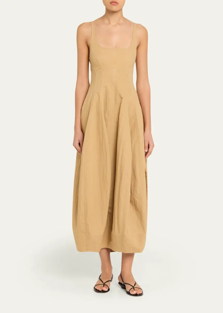 A.L.C. Nina Sleeveless Open-Back Cotton Midi Dress | Thumbnail 2 A.L.C. Nina Sleeveless Open-Back Cotton Midi Dress | Thumbnail 2