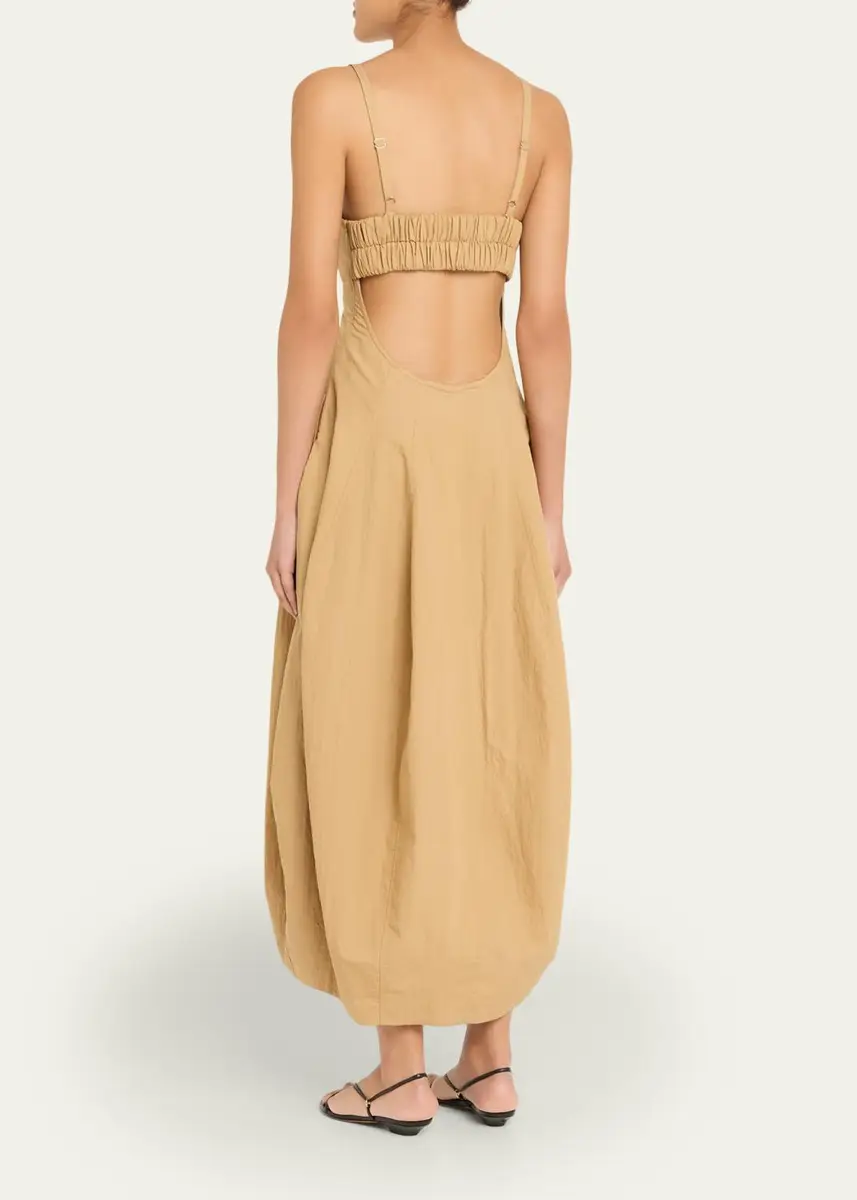 A.L.C. Nina Sleeveless Open-Back Cotton Midi Dress | Thumbnail 3 A.L.C. Nina Sleeveless Open-Back Cotton Midi Dress | Thumbnail 3