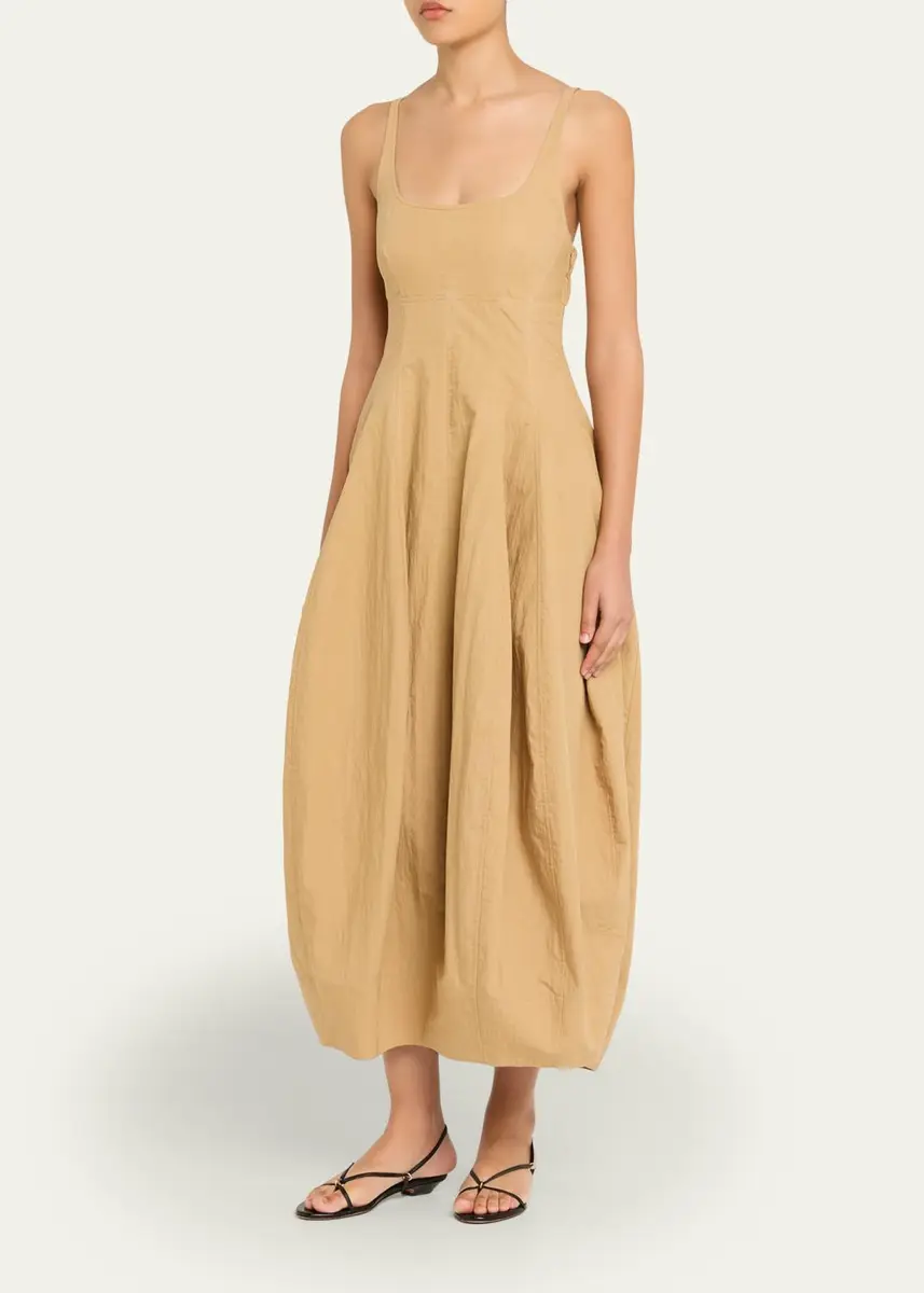A.L.C. Nina Sleeveless Open-Back Cotton Midi Dress | Thumbnail 4 A.L.C. Nina Sleeveless Open-Back Cotton Midi Dress | Thumbnail 4