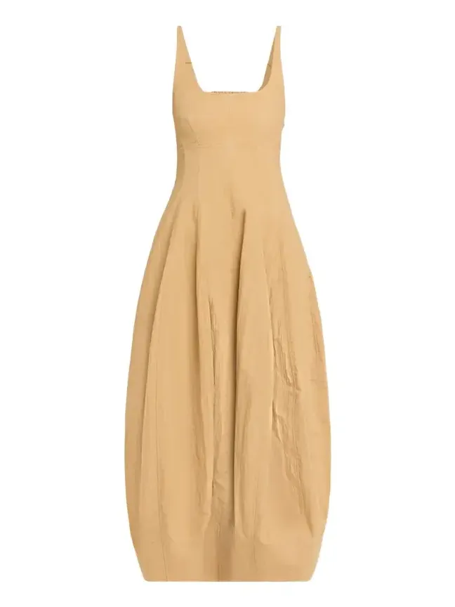 Nina Sleeveless Open-Back Cotton Midi Dress Nina Sleeveless Open-Back Cotton Midi Dress