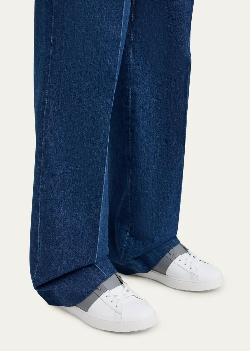 Valentino Garavani Men's Open Calfskin Sneakers | Thumbnail 2 Valentino Garavani Men's Open Calfskin Sneakers | Thumbnail 2