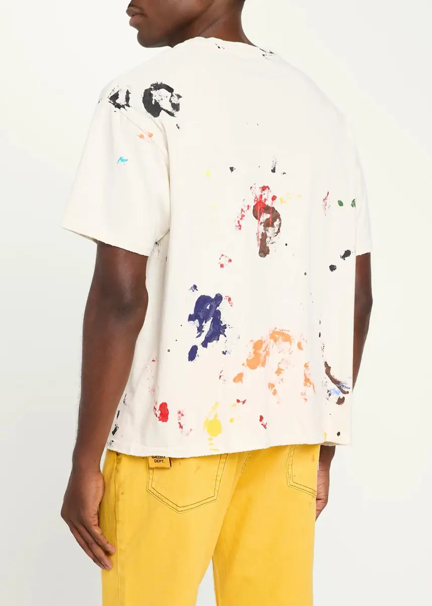 GALLERY DEPARTMENT Men's Paint Splatter Cotton T-Shirt | Thumbnail 3 GALLERY DEPARTMENT Men's Paint Splatter Cotton T-Shirt | Thumbnail 3