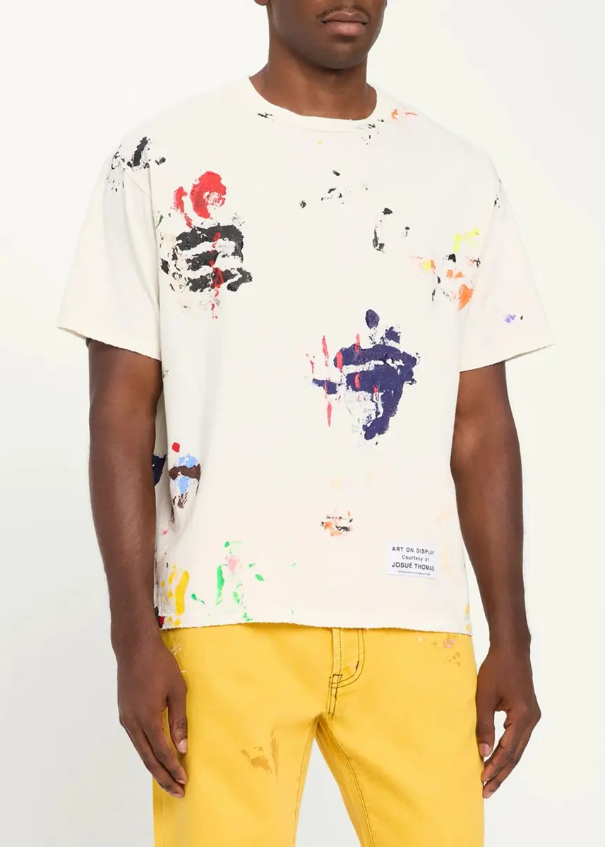 GALLERY DEPARTMENT Men's Paint Splatter Cotton T-Shirt | Thumbnail 4 GALLERY DEPARTMENT Men's Paint Splatter Cotton T-Shirt | Thumbnail 4
