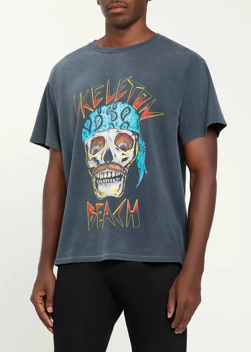 GALLERY DEPARTMENT Men's Skeleton Beach Faded Jersey T-Shirt | Thumbnail 4 GALLERY DEPARTMENT Men's Skeleton Beach Faded Jersey T-Shirt | Thumbnail 4