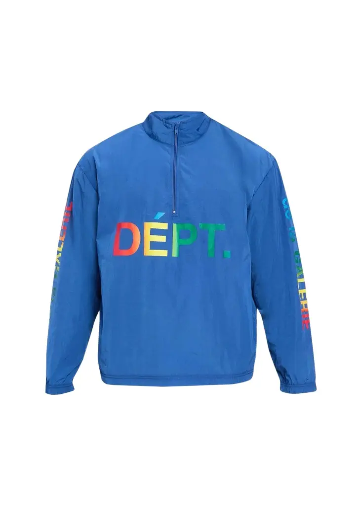 GALLERY DEPARTMENT Men's Nylon Multicolor Logo Quarter-Zip Jacket