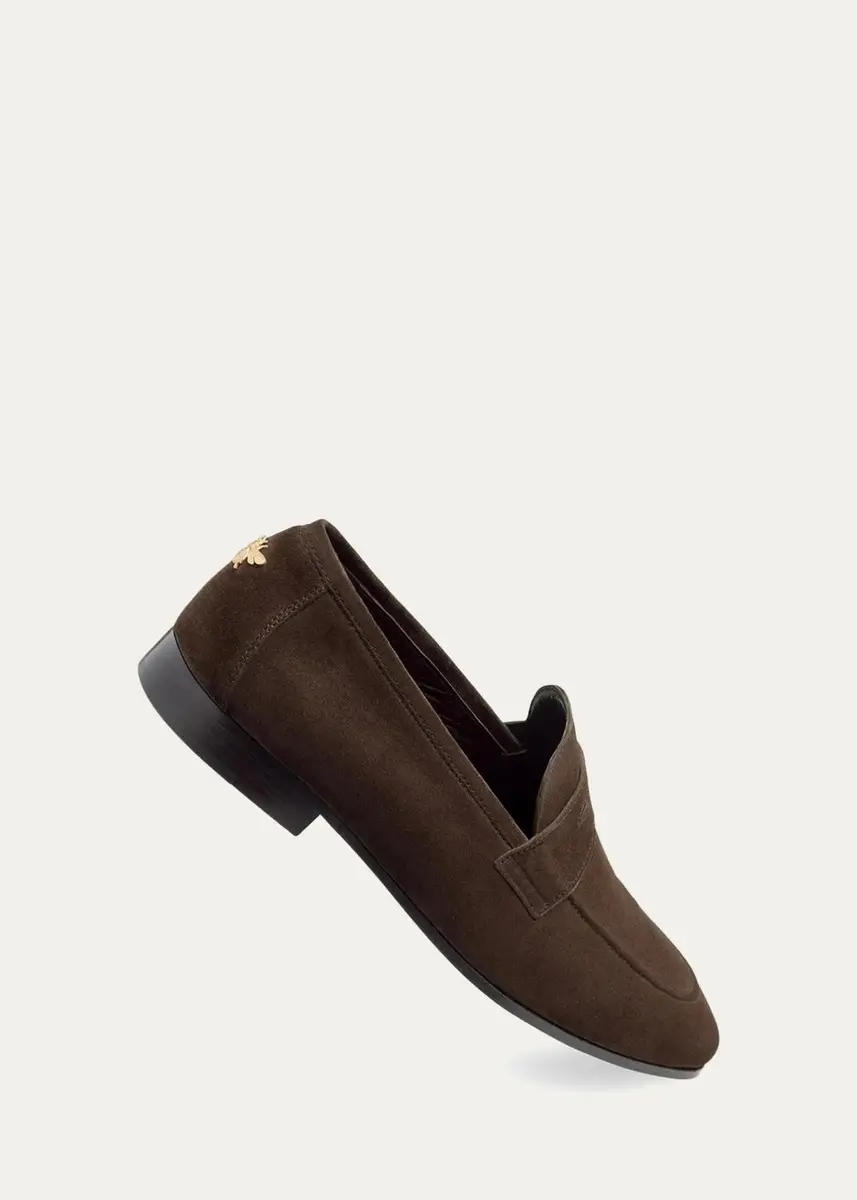 Bougeotte Suede Penny Loafers | Thumbnail 3 Bougeotte Suede Penny Loafers | Thumbnail 3
