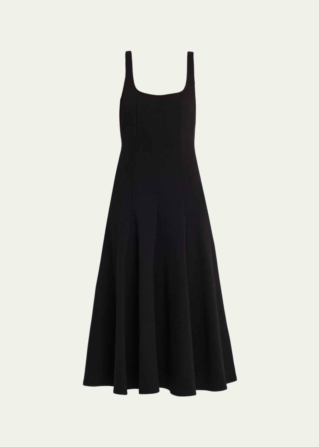 Seamed Square-Neck Knit Midi Dress Seamed Square-Neck Knit Midi Dress