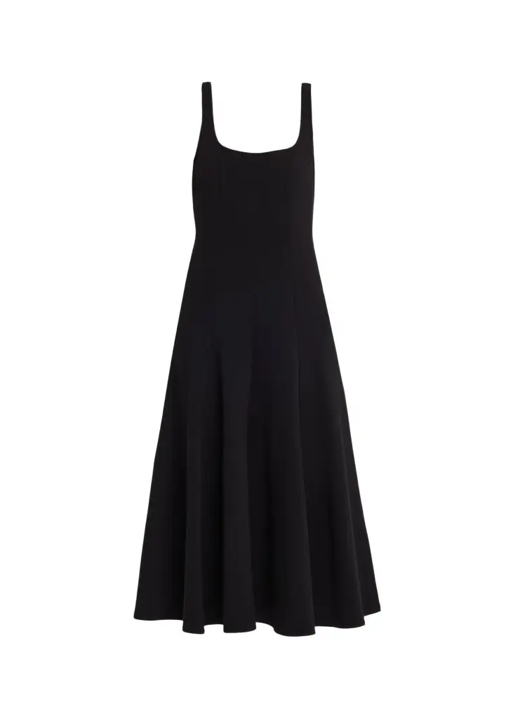 Seamed Square-Neck Knit Midi Dress Seamed Square-Neck Knit Midi Dress