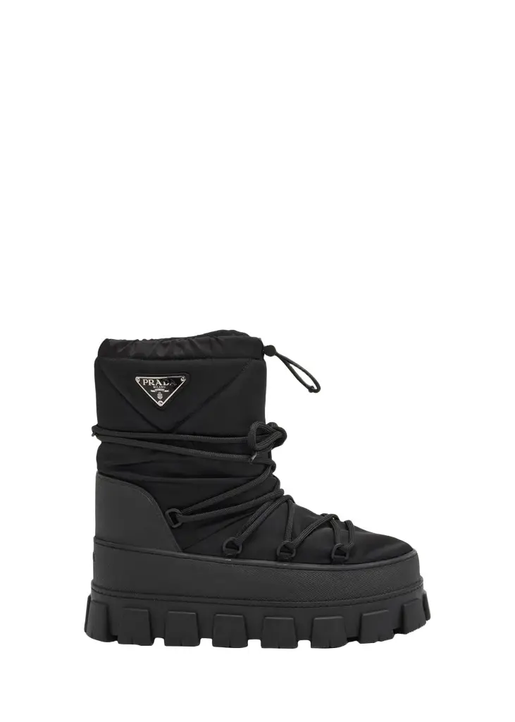 Triangle Logo Lug-Sole Nylon Snow Boots Triangle Logo Lug-Sole Nylon Snow Boots