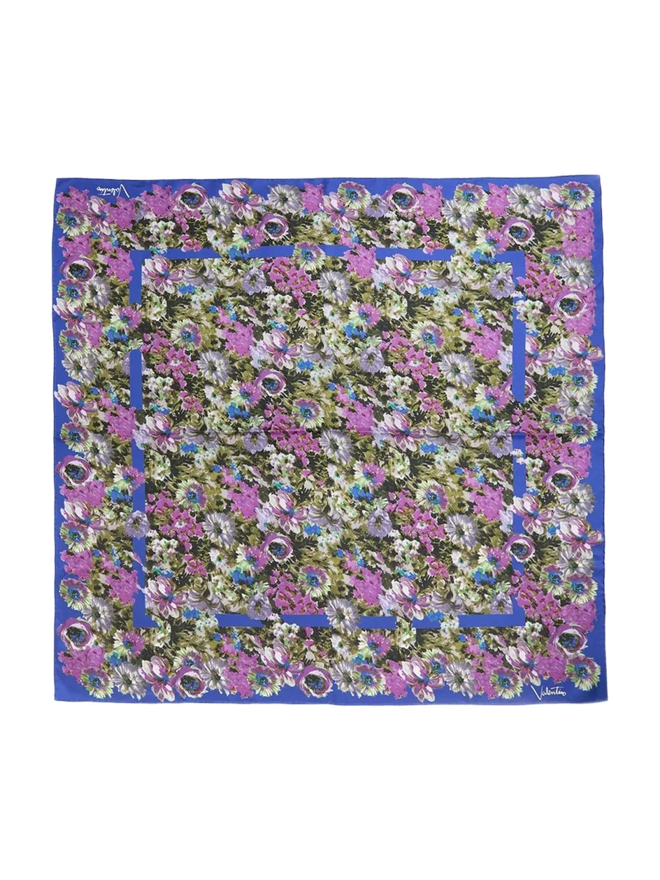 Valentino Garavani Floral Silk Foulard Scarf