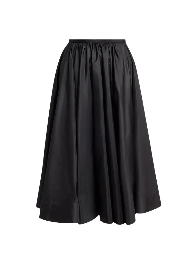 Valentino Garavani Silk Taffeta Full Midi Skirt