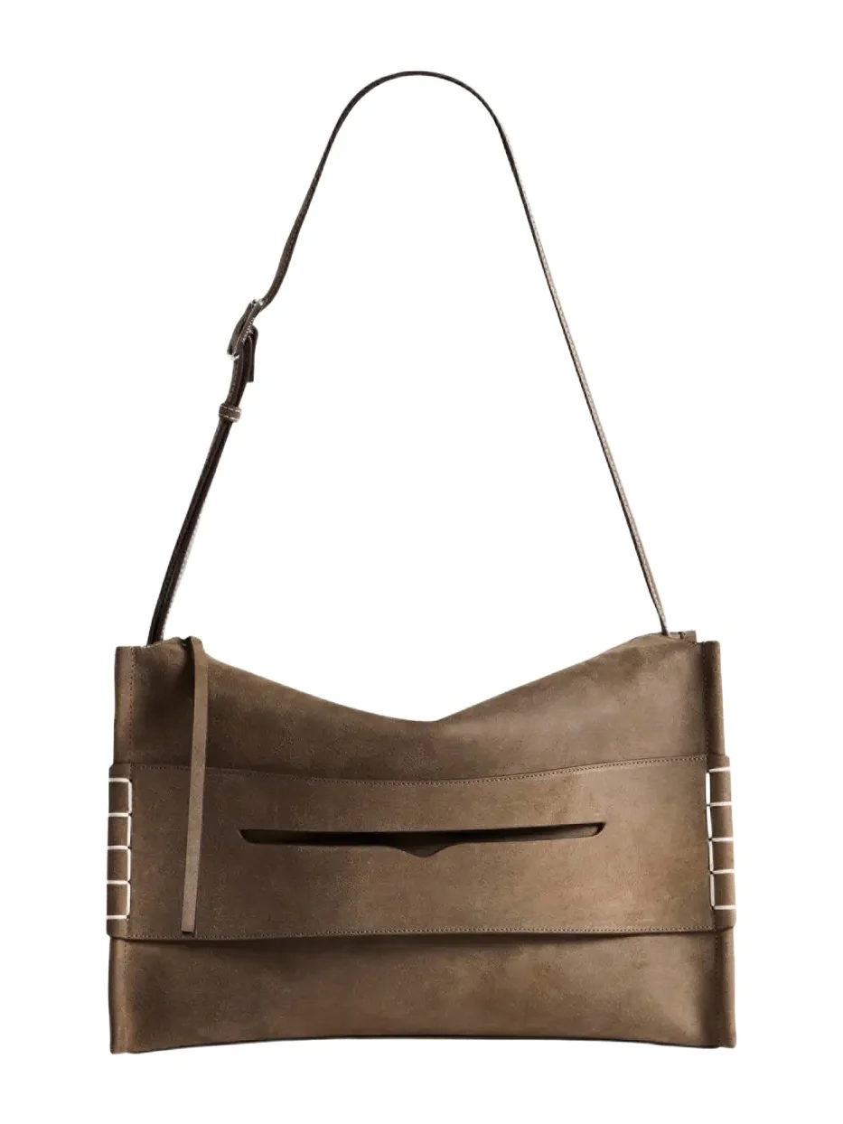 Men's Messenger Loafer Bag in Suede Men's Messenger Loafer Bag in Suede