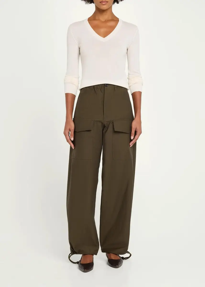 JW Anderson Parachute Drawstring Barrel-Leg Track Cargo Pants | Thumbnail 2 JW Anderson Parachute Drawstring Barrel-Leg Track Cargo Pants | Thumbnail 2