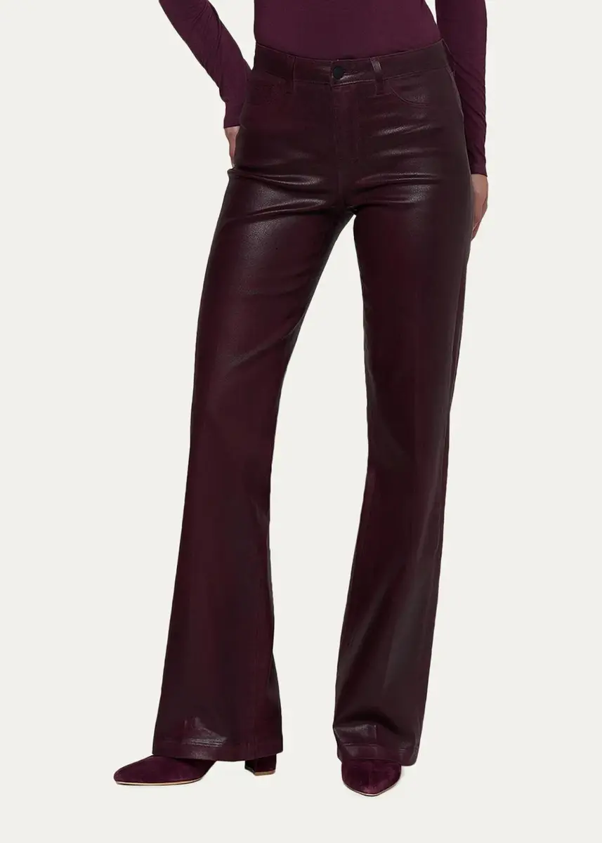 L'Agence Clayton Coated Wide-Leg Jeans | Thumbnail 4 L'Agence Clayton Coated Wide-Leg Jeans | Thumbnail 4