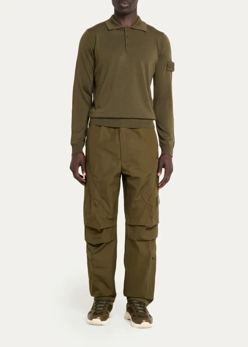 Stone Island Men's Cotton Relaxed-Fit Cargo Pants | Thumbnail 2 Stone Island Men's Cotton Relaxed-Fit Cargo Pants | Thumbnail 2