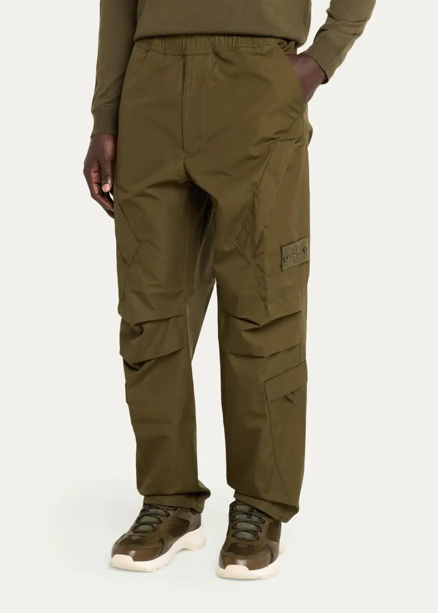 Stone Island Men's Cotton Relaxed-Fit Cargo Pants | Thumbnail 4 Stone Island Men's Cotton Relaxed-Fit Cargo Pants | Thumbnail 4