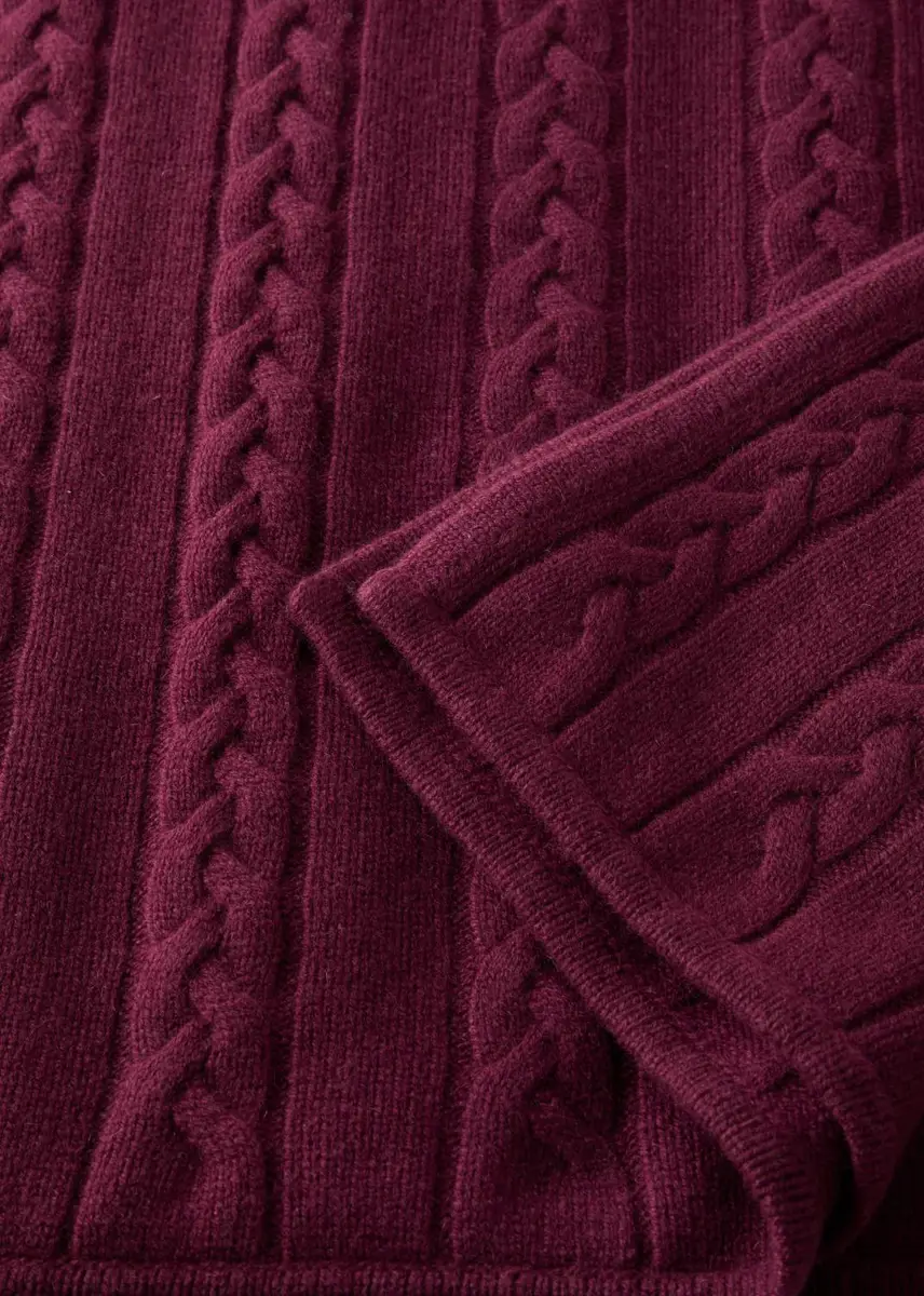 TSE Cashmere Cashmere Cable-Knit Throw Blanket | Thumbnail 2