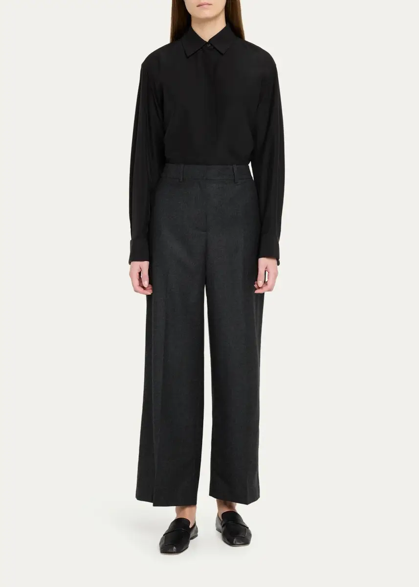 Theory Pleated-Front Virgin Wool Pants | Thumbnail 2 Theory Pleated-Front Virgin Wool Pants | Thumbnail 2