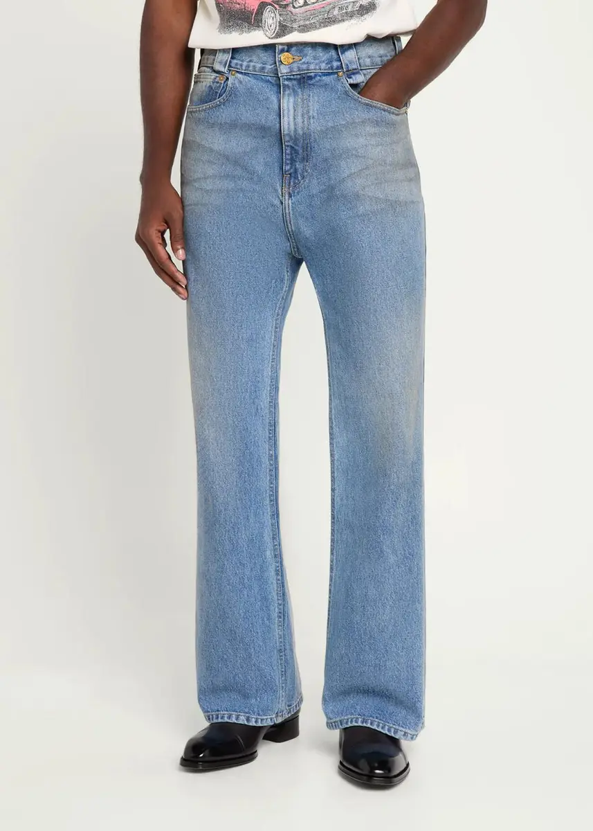 Willy Chavarria Men's Flared Denim Jeans | Thumbnail 4 Willy Chavarria Men's Flared Denim Jeans | Thumbnail 4