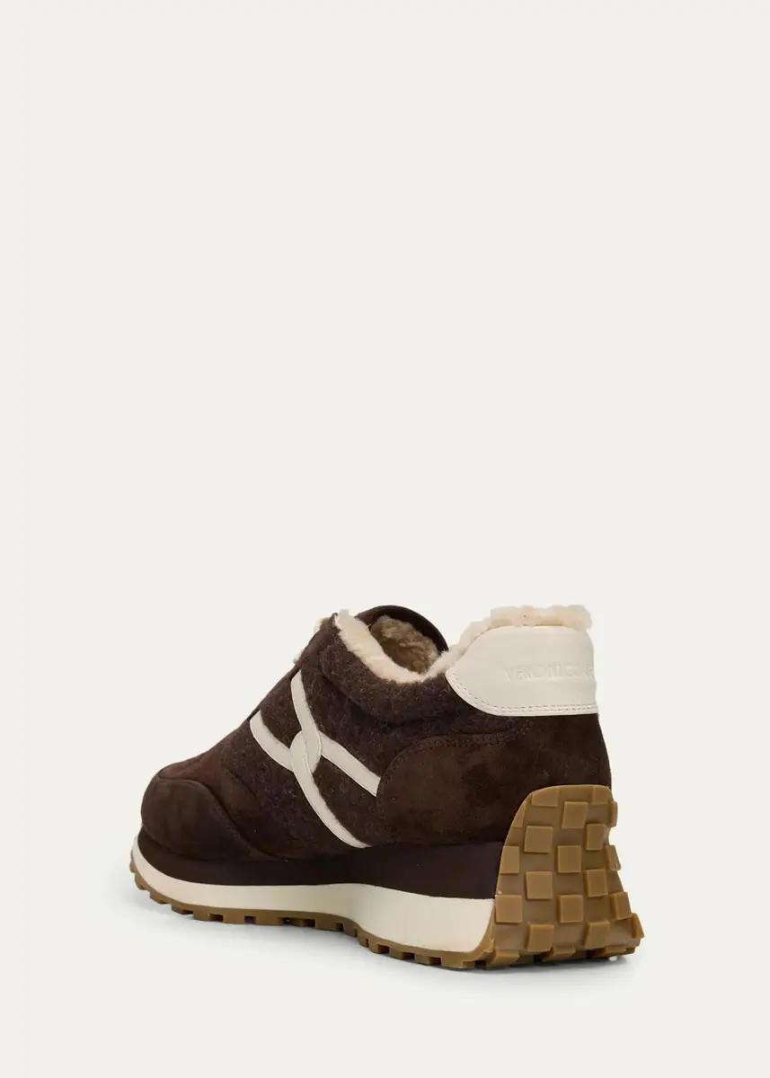 Veronica Beard Valentina Suede Shearling Retro Sneakers | Thumbnail 2 Veronica Beard Valentina Suede Shearling Retro Sneakers | Thumbnail 2