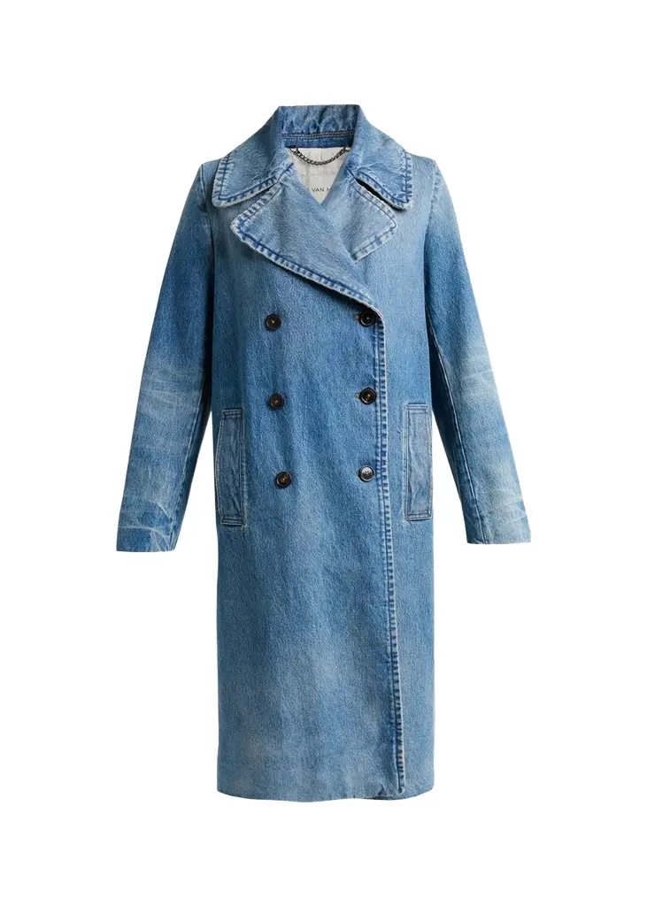 Riani Denim Double-Breasted Long Coat Riani Denim Double-Breasted Long Coat