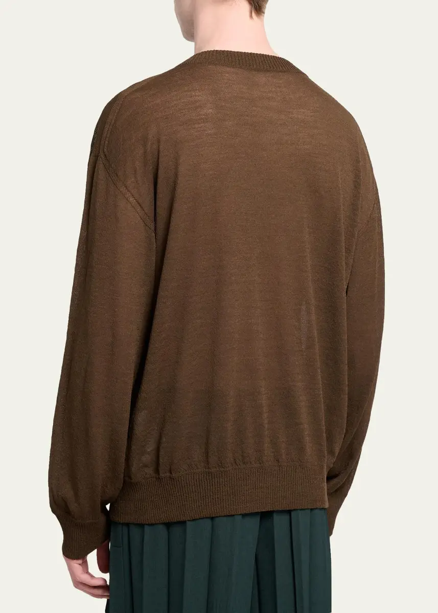 Homme Plissé Issey Miyake Men's Nylon-Blend Crewneck Sweater | Thumbnail 3 Homme Plissé Issey Miyake Men's Nylon-Blend Crewneck Sweater | Thumbnail 3