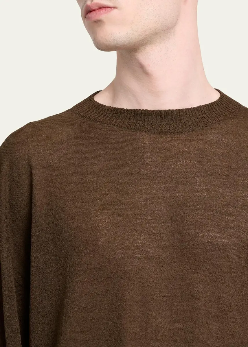 Homme Plissé Issey Miyake Men's Nylon-Blend Crewneck Sweater | Thumbnail 5 Homme Plissé Issey Miyake Men's Nylon-Blend Crewneck Sweater | Thumbnail 5