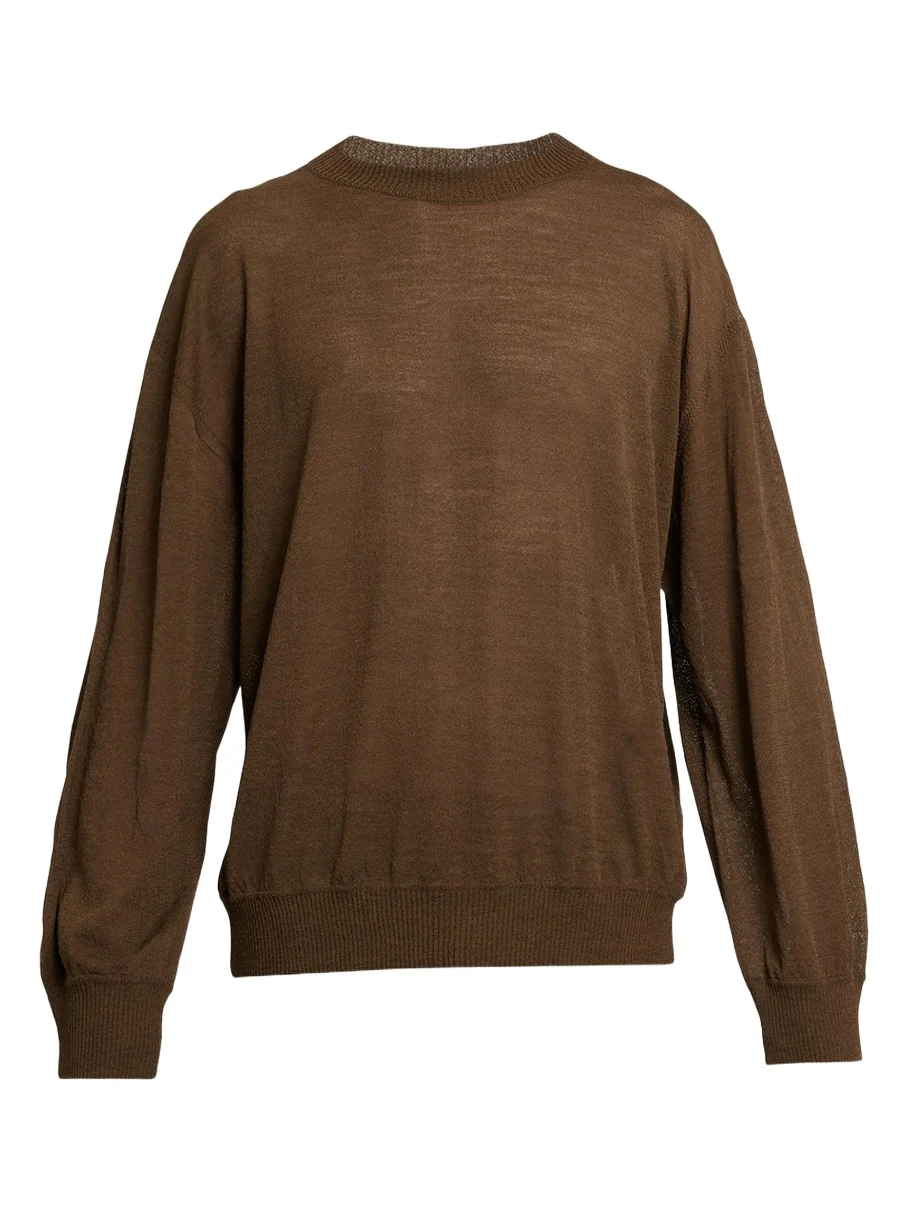 Homme Plissé Issey Miyake Men's Nylon-Blend Crewneck Sweater