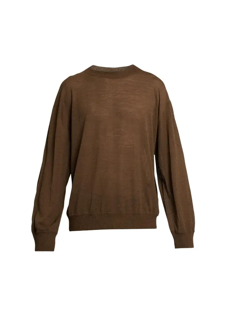 Homme Plissé Issey Miyake Men's Nylon-Blend Crewneck Sweater