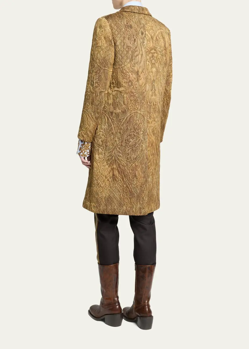 Dries Van Noten Paisley Jacquard Single-Breasted Coat | Thumbnail 3