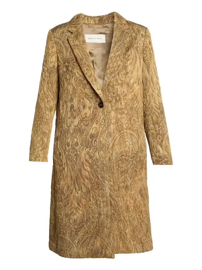 Dries Van Noten Paisley Jacquard Single-Breasted Coat
