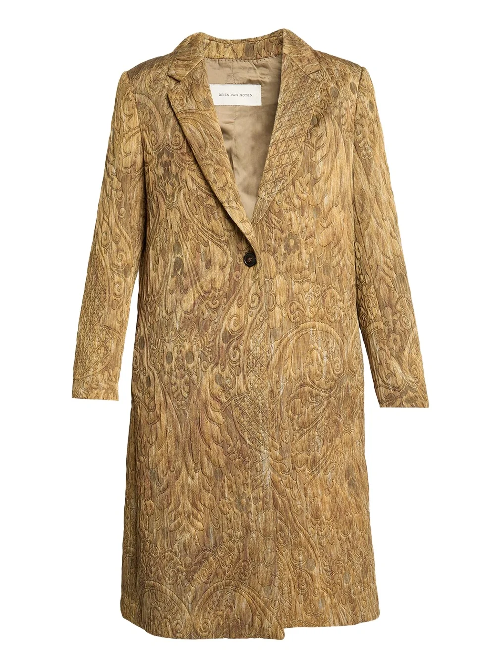 Paisley Jacquard Single-Breasted Coat Paisley Jacquard Single-Breasted Coat