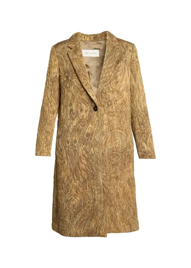 Paisley Jacquard Single-Breasted Coat Paisley Jacquard Single-Breasted Coat