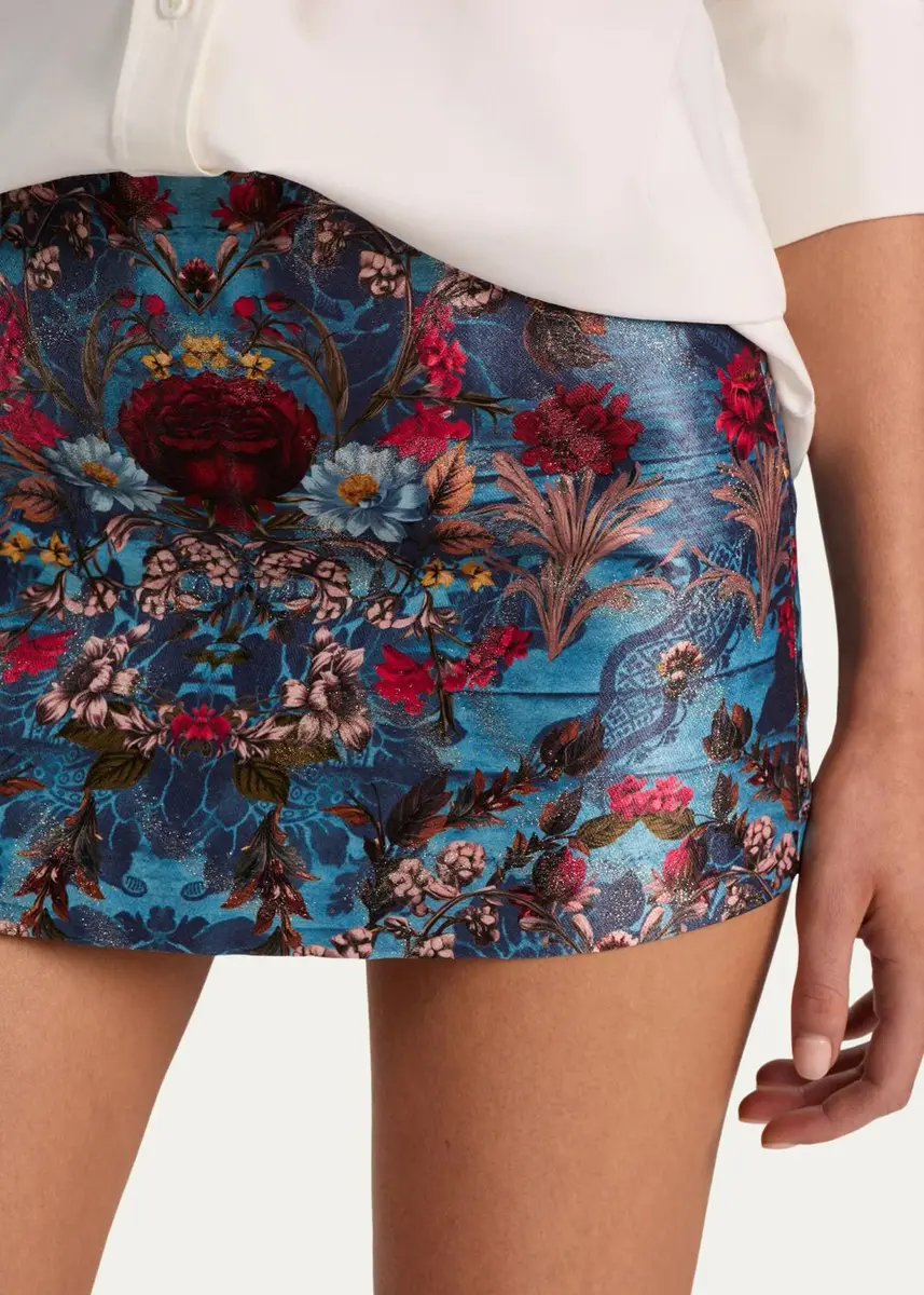 Alice + Olivia Mace High-Rise Jacquard Mini Skort | Thumbnail 5