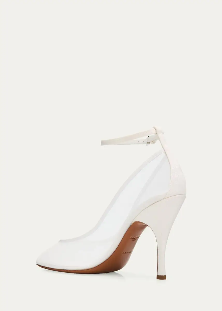 Alaïa 100mm Mesh Ankle-Strap Pumps | Thumbnail 2 Alaïa 100mm Mesh Ankle-Strap Pumps | Thumbnail 2