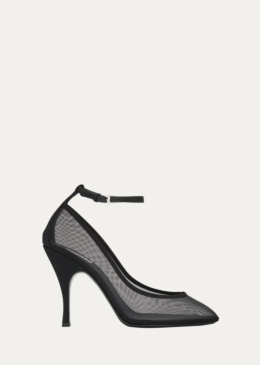 Alaïa 100mm Mesh Ankle-Strap Pumps | Thumbnail 4 Alaïa 100mm Mesh Ankle-Strap Pumps | Thumbnail 4
